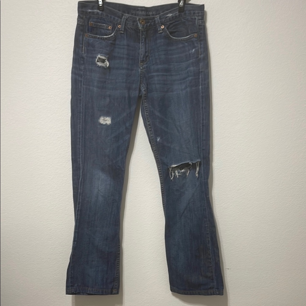 Banana Republic Women's Straight Leg Jeans - Dark Blue Size 28 EUC